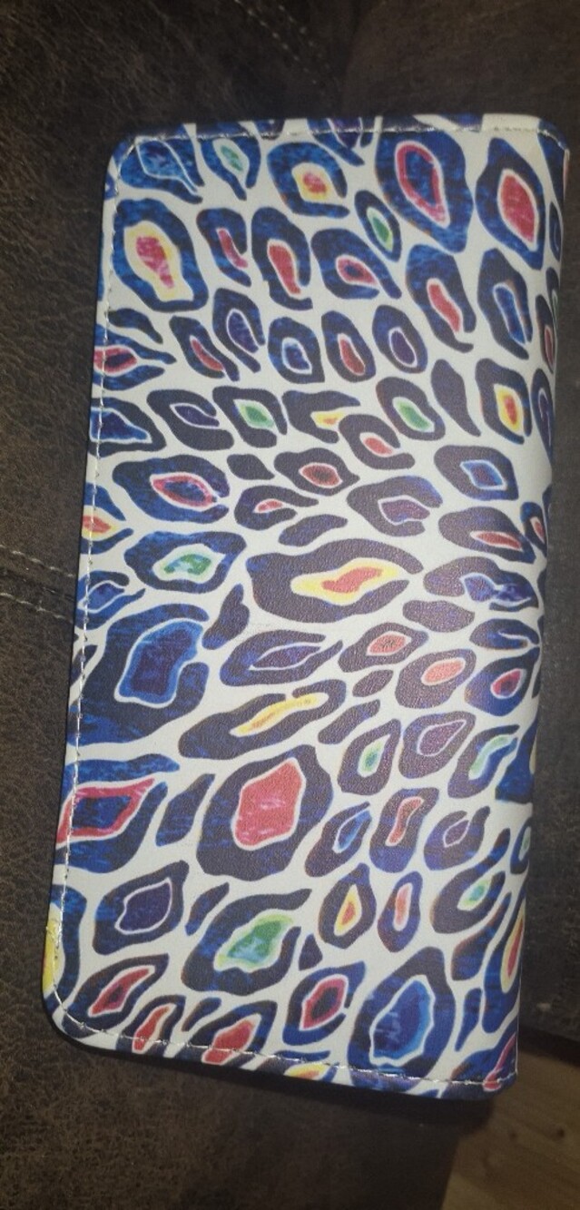 Multicolor Leopard-Print Long Wallet